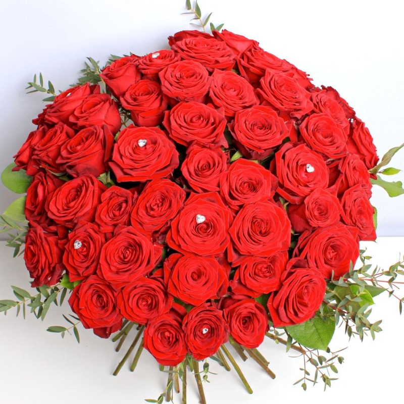 Luxury 50 Red Roses – buy online or call 023 8044 0011