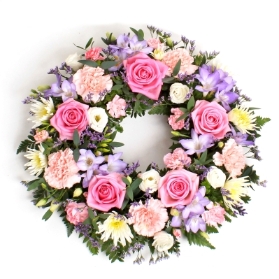 Classic Wreath in Pinks and Lilacs